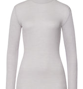 Celeste Wool And Silk Turtleneck Top | Silver Vapor 70818-2652